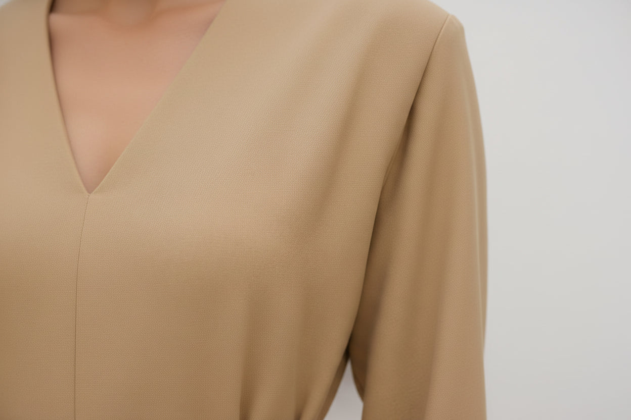 Stylish Women’s Two-Piece Abaya with Embroidered Touch | Modern Classic Satin Belt